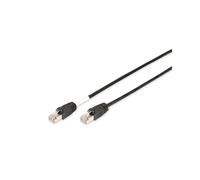 Digitus Câble Extérieur CAT 6 S/FTP PE 3m Noir - RJ45 Mâle/Mâle AWG27/7, Gaine PE Résistante UV, Compatible PoE+, -20°C à 60°C
