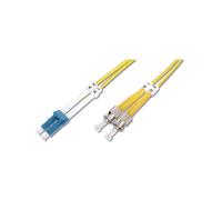 DIGITUS DK-2931-02 - Câble À Fibre Optique OS2 - 2 m - LC à ST - Câble Fibre Optique Duplex - 1/10 Gbit/s - SM Monomode LAN - Type De Fibre : 9/125 - Jaune (Yellow)