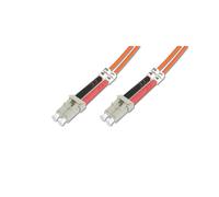 Digitus Câble Fibre Optique Multimode OM2 LC/LC Duplex 50/125µm LSZH I-VH Orange 10m, réf. DK-2533-10, Température -20°C à 65°C
