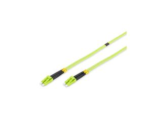 Digitus Câble Fibre Optique Multimode OM5 LC/LC Duplex 5m (50/125µm) LSZH, I-VH, Vert, Diamètre 3mm, Connecteurs Vitrocéramique