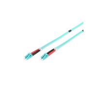 Digitus Câble Fibre Optique OM3 LC/LC Duplex 50/125µm 7m LSZH Aqua - 10 Gbit/s, Diamètre 3mm, RoHS, Conditionnement Sachet