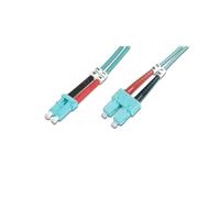 Digitus Câble Fibre Optique OM3 LC/SC Duplex 5m (50/125µm) LSZH - DK-2532-05/3 - Multimode 10Gbit/s - Connecteurs Mâle - Aqua