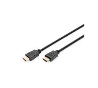 Digitus Câble HDMI 2.0 5m, 4K/60Hz, HDR, Ethernet, Connecteurs Type A Mâle, Contacts Or, Compatible 3D, ARC, Référence DB-330123-050-S