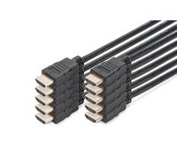 DIGITUS Câble HDMI - 2 m - 10 pièces - UltraHD 4K 60 Hz - HDMI 2.0 | ARC, CEC - Canal Ethernet - Contacts plaqués or - Pour téléviseur, vidéoprojecteur, écran, consoles de jeux, PC - Noir