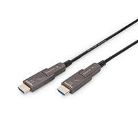 Digitus Câble HDMI fibre optique 20 m – HDMI 2.0 UHD 4K 60 Hz – connecteurs amovibles – noir