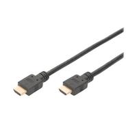 DIGITUS - Câble HDMI avec Ethernet - HDMI mâle pour HDMI mâle - 3 m - triple blindage - noir - moulé, support 4K