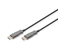 - Premium High speed - câble HDMI avec Ethernet - HDMI mâle pour HDMI mâle - 15 m - double blindage - noir - support 4K, câble optique hybride actif
