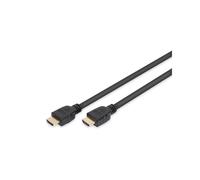 Digitus Câble HDMI Ultra High Speed 1m, HDMI Type A Mâle/Mâle, 8K/30Hz, 4K/120Hz, HDR, ARC, Ethernet, Triple Blindage, Contacts Or, Noir, Référence DB-330124-010-S