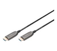 Digitus Câble HDMI AOC Type A M/M 10 m HDMI 2.1 48 Gbps UHD 8K@60Hz Noir contacts plaqués or