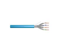 DIGITUS 305 m Cat 6A Câble réseau - U-FTP (PiMF) Simplex - BauPVO Eca - LSZH Sans halogène - 500 MHz Cuivre AWG 23/1 - Compatible PoE+ - Câble LAN Câble de pose Ethernet - Bleu
