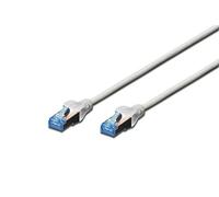 DIGITUS Câble LAN Cat 5e - 0,5m - CCA Câble Réseau Avec RJ45 - F/UTP Blindé - Compatible Cat-6 & Cat-5 - Gris