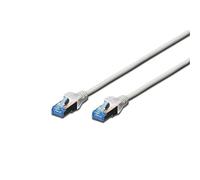 DIGITUS Câble LAN Cat 5e - 10 m - Câble réseau CCA avec RJ45 - Blindé SF/UTP - Compatible avec Cat6 et Cat5 - Gris