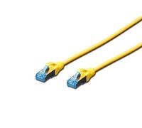 DIGITUS Câble LAN Cat 5e - 1m - Câble réseau CCA avec RJ45 - SF/UTP Blindé - Compatible Cat-6 & Cat-5 - Jaune