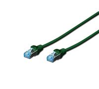 DIGITUS Câble LAN Cat 5e - 2m - RJ45 Câble réseau - SF/UTP Blindé - Compatible Cat-6 & Cat-6A - Vert