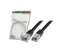 DIGITUS Câble LAN Cat 5e - 3m - RJ45 Câble réseau - SF/UTP Blindé - Compatible Cat-6 & Cat-6A - Noir