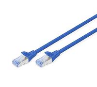 DIGITUS Câble LAN Cat 5e - 7m - Câble réseau CCA avec RJ45 - SF/UTP Blindé - Compatible Cat-6 & Cat-5 - Bleu