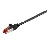 DIGITUS Câble LAN Cat 6-0,25m - RJ45 Câble réseau - S/FTP blindé - Compatible Cat 6A & Cat 7 - Noir