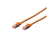 Digitus Câble réseau Cat 6 0,5 m RJ45 S/FTP blindé Compatible Cat6A et Cat7 Orange
