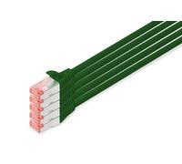 DIGITUS Câble LAN Cat 6-10m - 5 pièces - RJ45 Câble réseau - S/FTP Blindé - Compatible Cat 6A & Cat 7 - Vert
