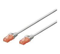 DIGITUS Câble LAN Cat 6-15m - RJ45 Câble réseau - UTP non blindé - Compatible Cat-6A & Cat-5e - Gris