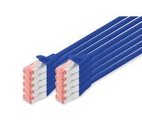 Digitus Câble LAN Cat 6 1 m – 10 pièces RJ45 S/FTP blindé – Compatible Cat 6A & Cat 7 – Bleu