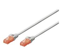 DIGITUS Câble LAN Cat 6-2m - Câble réseau CCA avec RJ45 - U/UTP non blindé - Compatible Cat-6A & Cat-5e - Gris