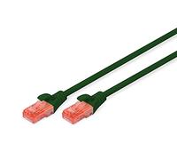 DIGITUS Câble LAN Cat 6-2m - CCA Câble Réseau Avec RJ45 - U/UTP Non Blindé - Compatible Cat-6A & Cat-5e - Vert