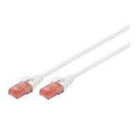 DIGITUS Câble LAN Cat 6-2m - RJ45 Câble réseau - UTP non blindé - Compatible Cat-6A & Cat-5e - Blanc