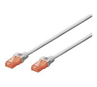 DIGITUS Câble LAN Cat 6-2m - RJ45 Câble réseau - UTP non blindé - Compatible Cat-6A & Cat-5e - Gris