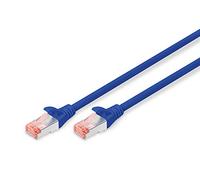 DIGITUS Câble LAN Cat 6-3m - RJ45 Câble réseau - S/FTP Blindé - Compatible Cat 6A & Cat 7 - Bleu