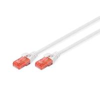 DIGITUS Câble LAN Cat 6-3m - RJ45 Câble réseau - UTP non blindé - Compatible Cat-6A & Cat-5e - Blanc
