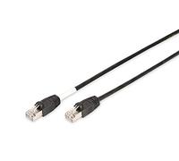 DIGITUS Câble LAN Cat 6-5m - Câble réseau extérieur - S/FTP blindé - PoE+ & RJ45 - Compatible Cat 6A - Noir
