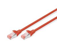 Digitus DK-1644-050/R RJ45 Câble réseau, câble patch CAT 6 S/FTP 5.00 m rouge sans halogène, torsadé par paire, avec cliquet