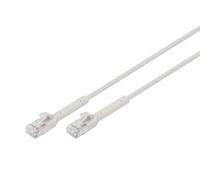 DIGITUS Câble LAN Cat 6A - 0,5 m - 1 pièce - 10 Gbps - connecteur flexible - version slim AWG 32-7 - câble réseau RJ45 - F-FTP - PoE+ - LSZH - compatible avec Cat7, Cat6, Cat5e - gris