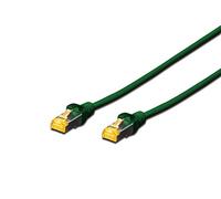 Digitus Câble réseau Cat 6A S/FTP blindé RJ45 0,5 m sans halogène Vert compatible Cat-6/7