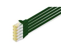 DIGITUS Câble LAN Cat 6A - 10m - 5 pièces - RJ45 Câble réseau - S/FTP Blindé - Compatible Cat-6 & Cat-7 - Vert