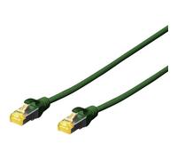 DIGITUS Câble LAN Cat 6A - 1m - RJ45 Câble réseau - S/FTP Blindé - Compatible Cat-6 & Cat-7 - Vert