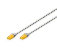 DIGITUS Câble LAN Cat 6A - 1m - Slim - RJ45 Câble réseau - UTP Non blindé - Compatible Cat-6 - Gris
