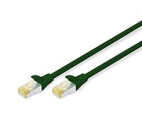 DIGITUS Câble LAN Cat 6A - 20m - RJ45 Câble réseau - S/FTP Blindé - Compatible Cat-6 & Cat-7 - Vert