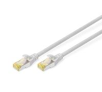 DIGITUS Câble LAN Cat 6A - 2m - RJ45 Câble réseau - S/FTP Blindé - Compatible Cat-6 & Cat-7 - Gris