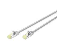 DIGITUS Câble LAN Cat 6A - 3m - 100% Component Level Testé - RJ45 Câble réseau - S/FTP Blindé - Gris