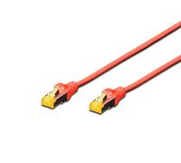 CAT 6A S-FTP patch cord, Cu, LSZH AWG 26/7, length 3 m, color red