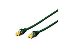 DIGITUS Câble LAN Cat 6A - 3m - RJ45 Câble réseau - S/FTP Blindé - Compatible Cat-6 & Cat-7 - Vert