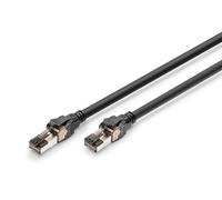 DIGITUS Câble LAN Cat 8.1 - 3 m - S/FTP blindé - Noir | 40 Gbit/s - PoE++ - AWG 24/7 - LSZH - Câble réseau RJ45 - Compatible avec Cat 6A et Cat 7