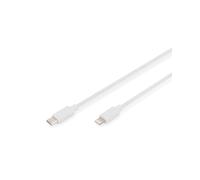 Digitus Câble Lightning vers USB-C, MFI, 1m, Blanc - Connecteurs Mâle/Mâle, Power Delivery (18W max), USB 2.0 (480 Mbit/s), PVC, Cuivre