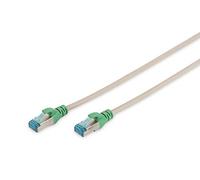 DIGITUS Câble Patch croisé Cat-5e - 2 m - Blindage F-UTP - Fils en cuivre - Gaine PVC - Câble réseau - Gris