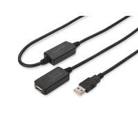 Digitus Câble répéteur USB 2.0 USB A mâle vers A femelle 20 m Plug & Play
