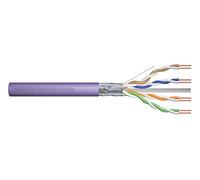 DIGITUS Câble réseau Cat 6 de 100 m - F-UTP Simplex - BauPVO Eca - LSZH sans halogène - 250 MHz cuivre AWG 23/1 - Compatible PoE+ - Câble Ethernet - Violet