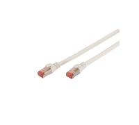 Digitus Câble Réseau CAT 6 S/FTP 1m Blanc - RJ45 Mâle/Mâle, Cuivre, LSZH, 250 MHz, AWG 27/7, PoE+, Blindage Connecteur, 10/100/1000Base-T(X)