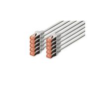 Digitus Câble Réseau CAT 6 S/FTP 3m Gris - Connecteurs RJ-45 Mâle - Cuivre AWG 27/7 - Gaine LSZH - PoE+ - Lot de 10 - DK-1644-030-10